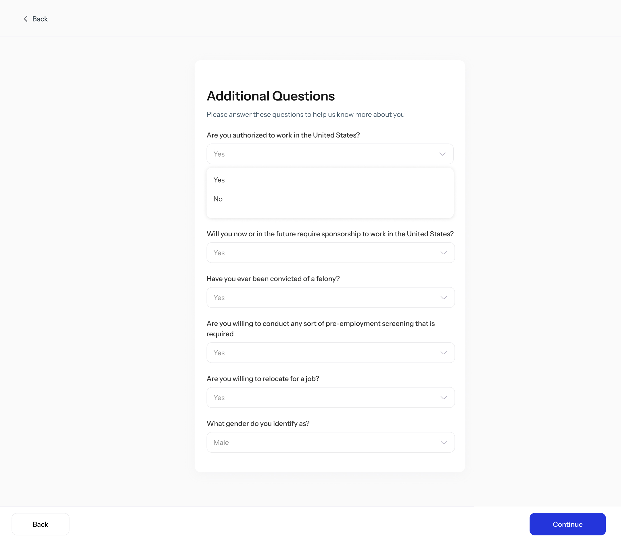 Goal-first questionnaire — not a form wall – 10