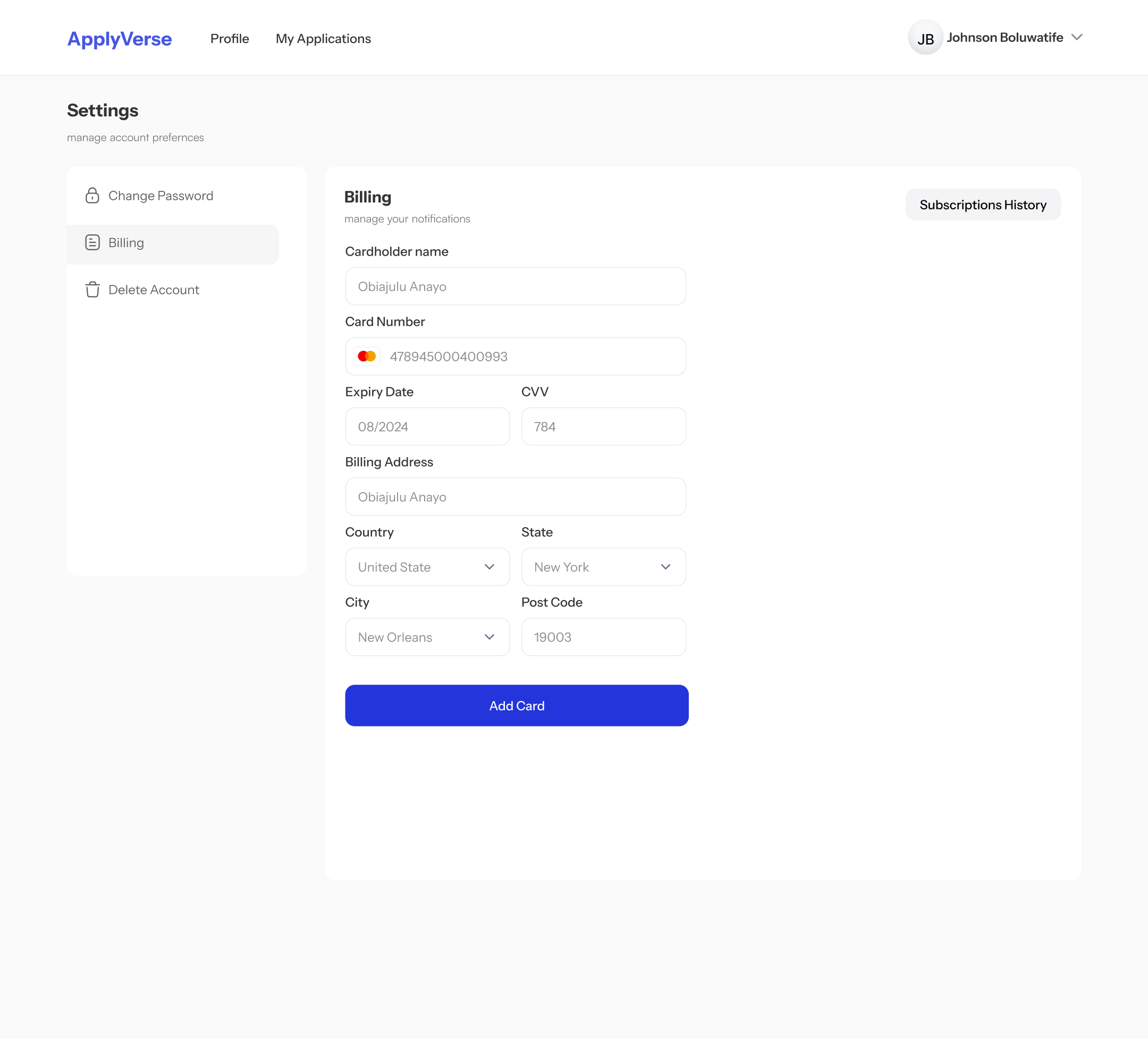 One place for billing, security, and account control – 2