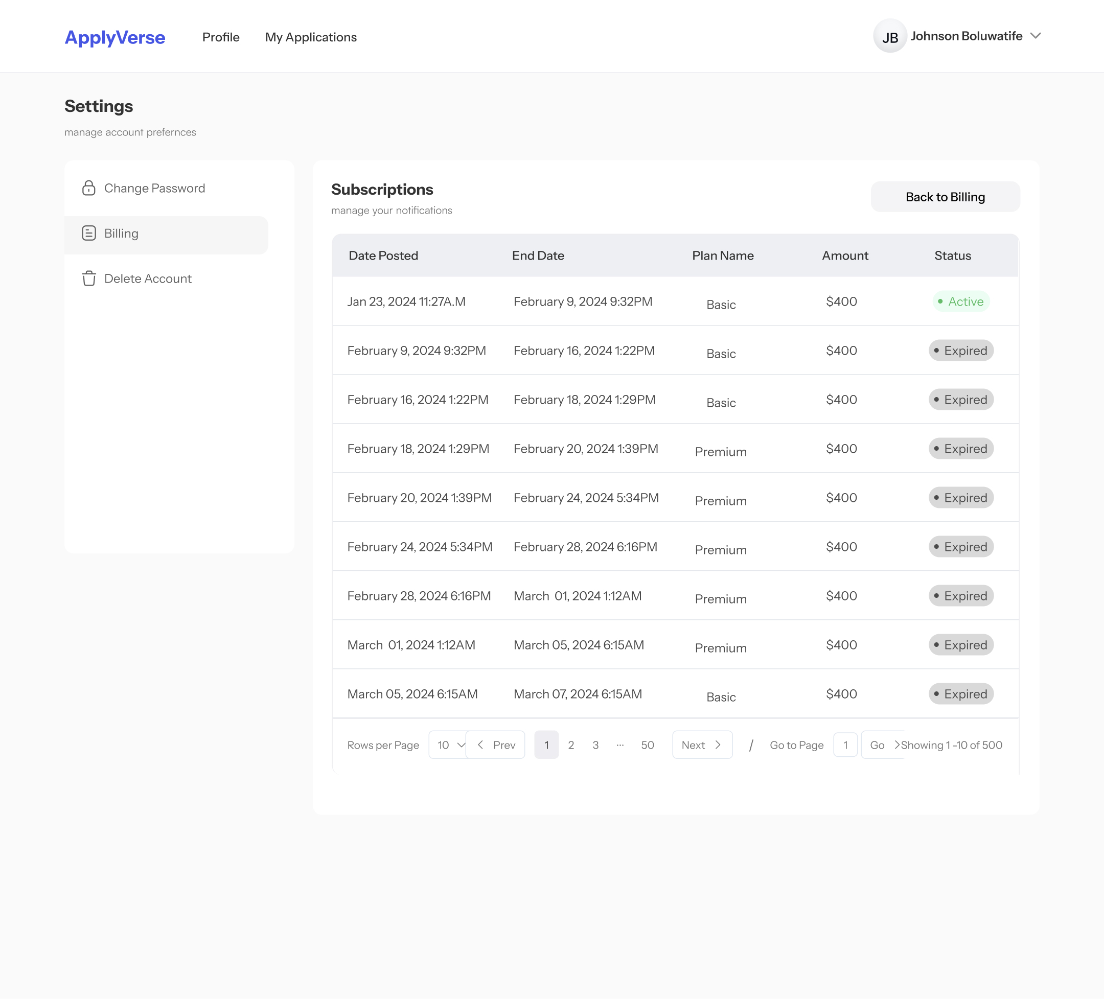 One place for billing, security, and account control – 3
