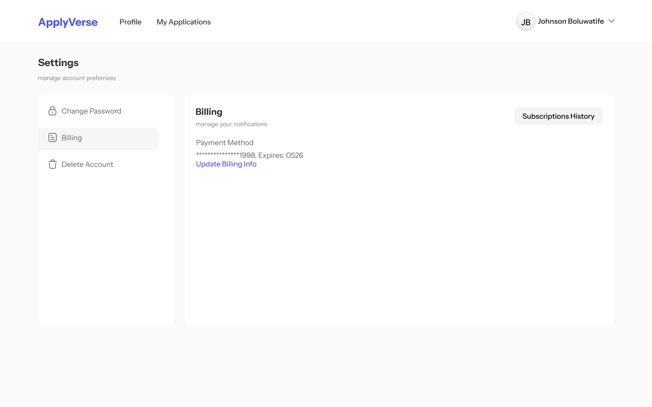 One place for billing, security, and account control – 1