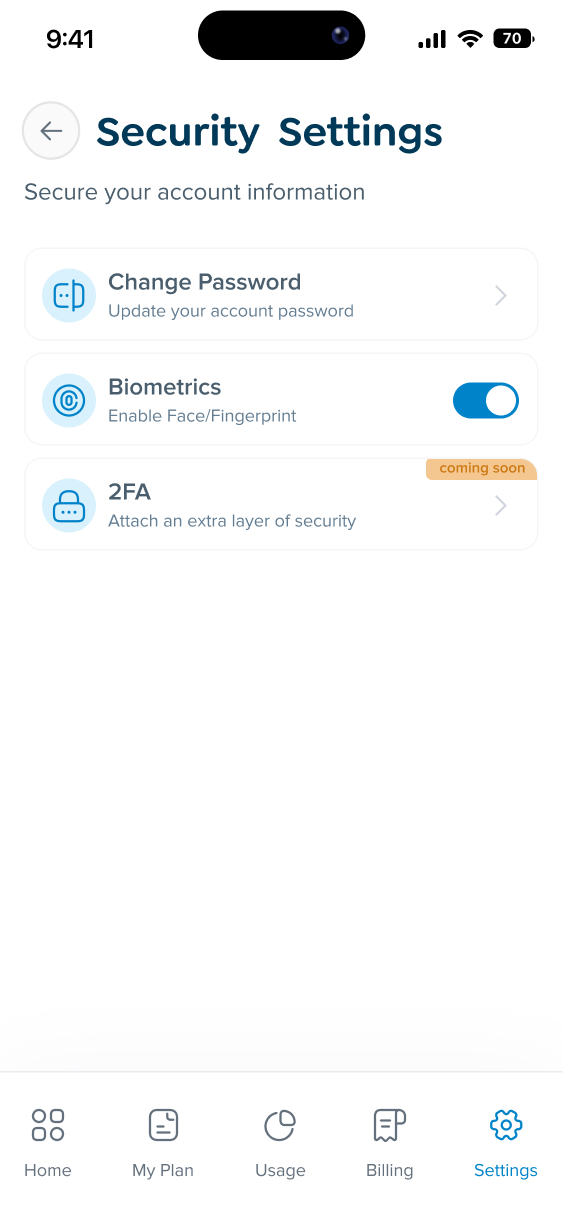 Calm, complete control over the account – 7